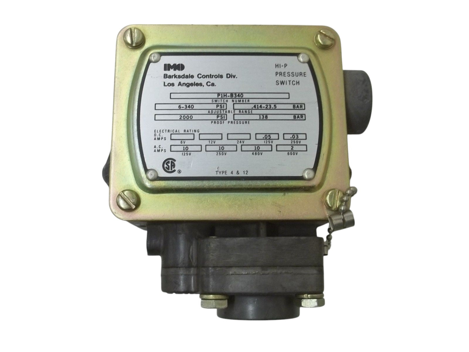 IMO P1H-B340  PRESSURE SWITCH NSNP