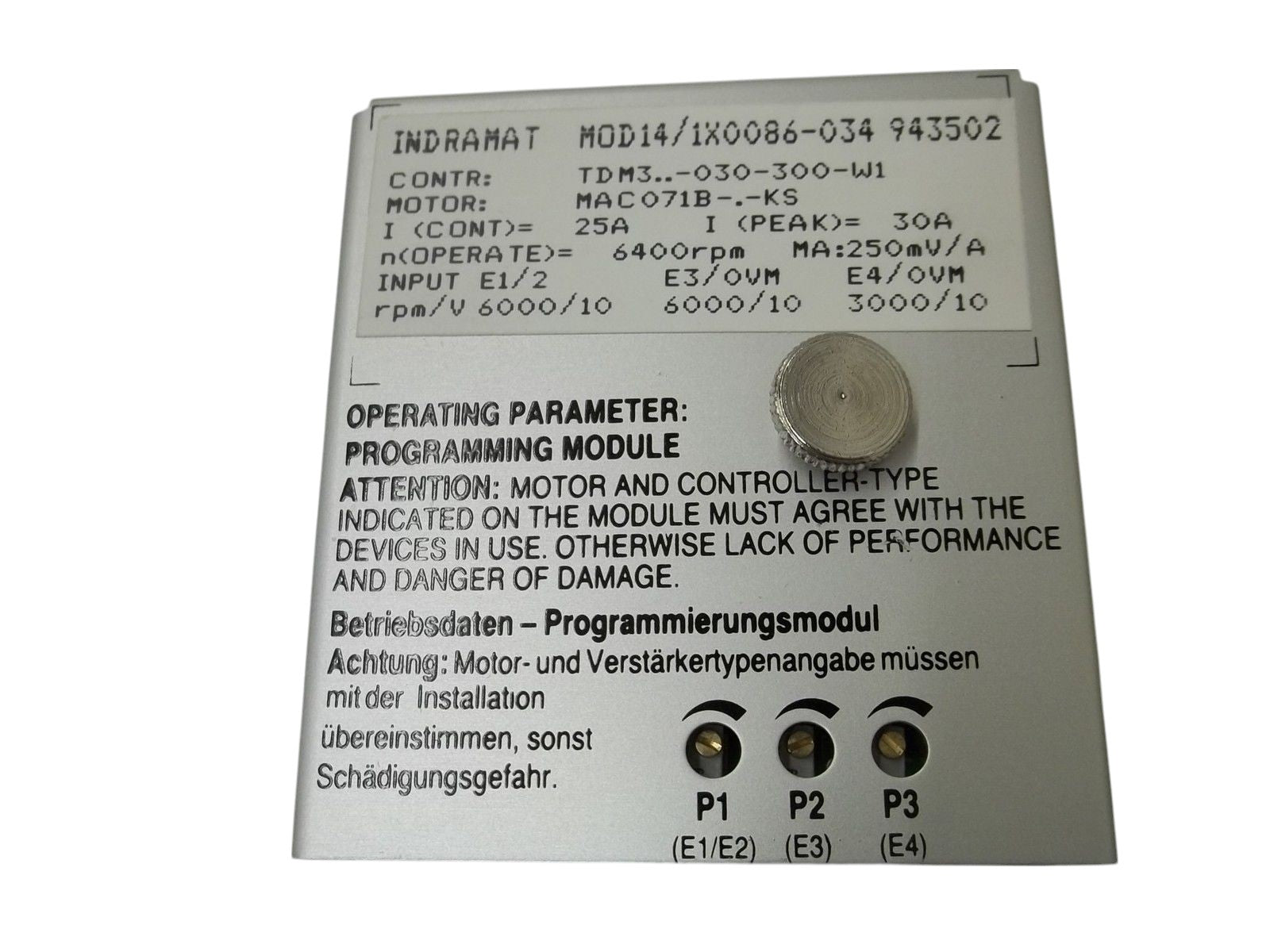 INDRAMAT MOD14/1X022-010 PROGRAMMING MODULE UNMP