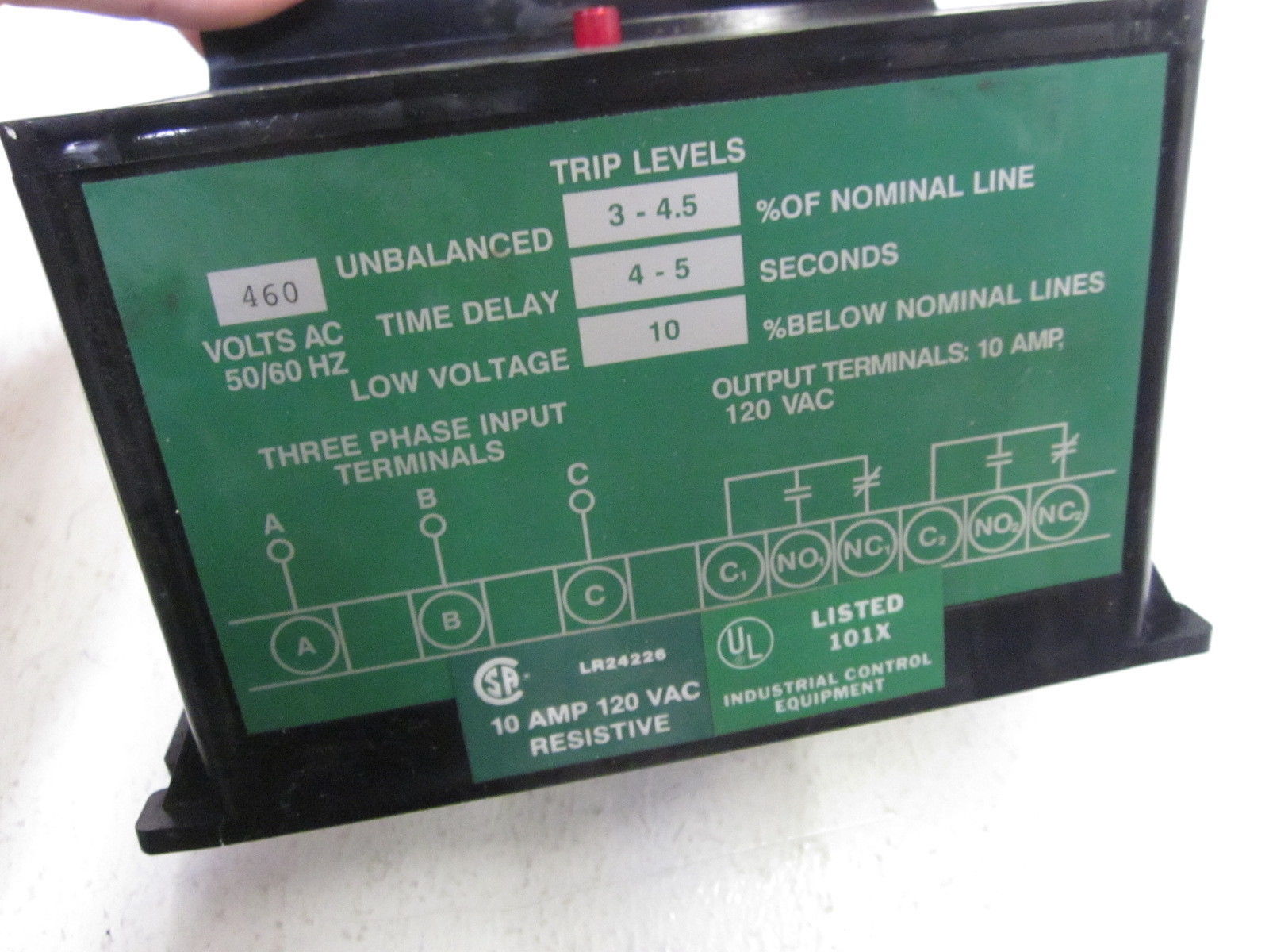 CONTROL EQUIPMENT 52-46011-00 15A 120VAC UNMP