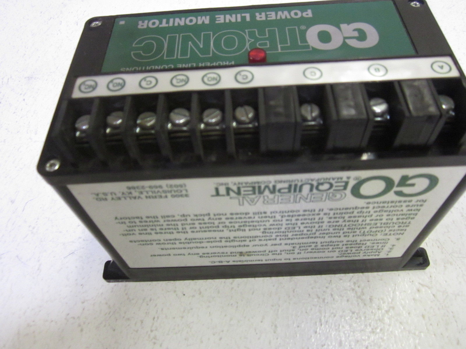 CONTROL EQUIPMENT 52-46011-00 15A 120VAC UNMP