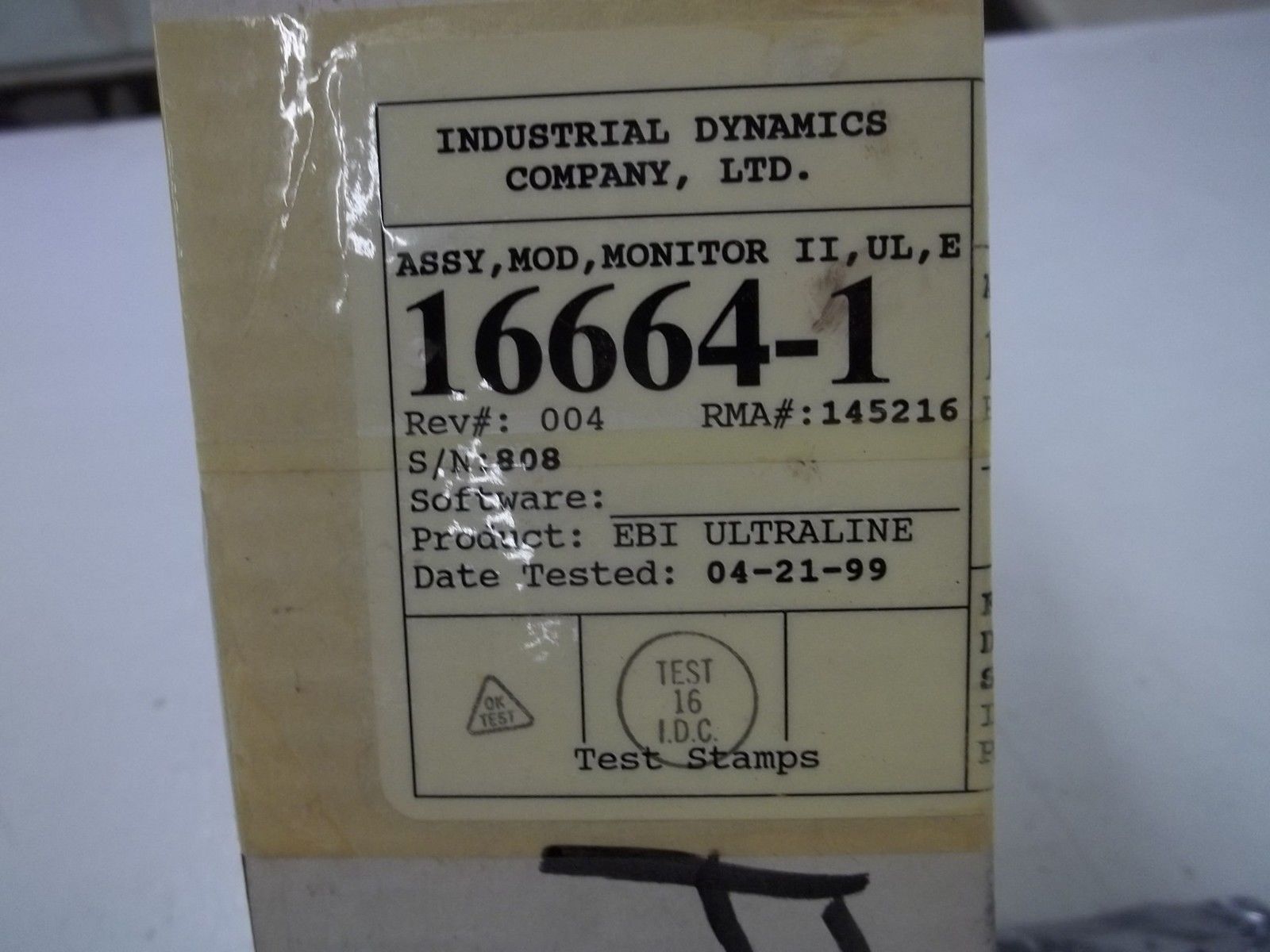 DYNAMICS COMPANY. 16664-1 NSMP