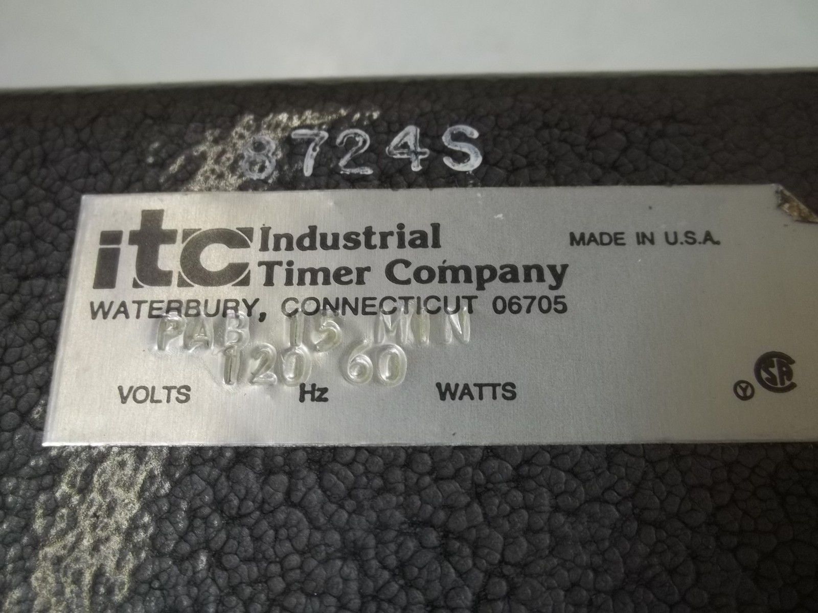 TIMER CORPORATION PAB15MIN UNMP