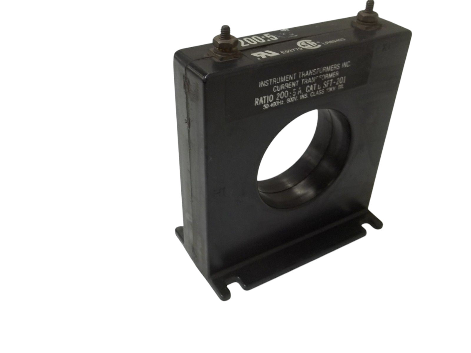 INSTRUMENT TRANSFORMER INC. 6ST-201 CURRENT TRANSFORMER  UNMP