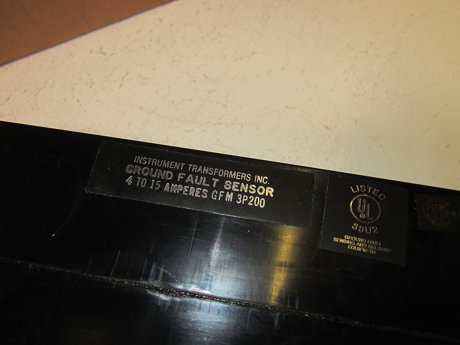 INSTRUMENT TRANSFORMER INC. GFM 3P200 GROUND FAULT SENSOR UNMP
