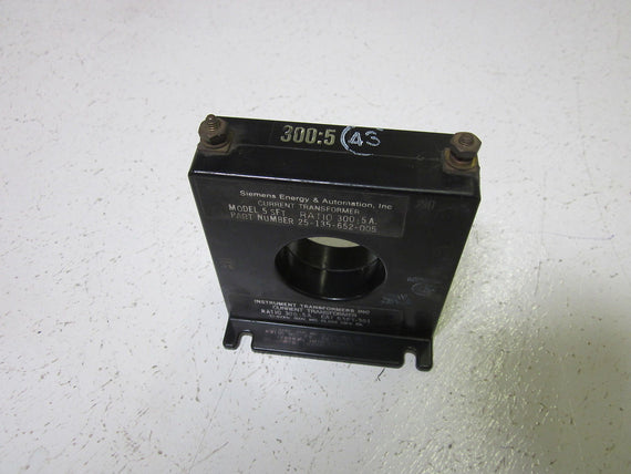 INSTRUMENT TRANSFORMERS INC. 5SFT-301 TRANSFORMER 600V *USED*