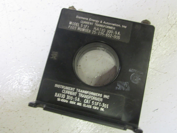 INSTRUMENT TRANSFORMERS INC. 5SFT-301 TRANSFORMER 600V *USED*