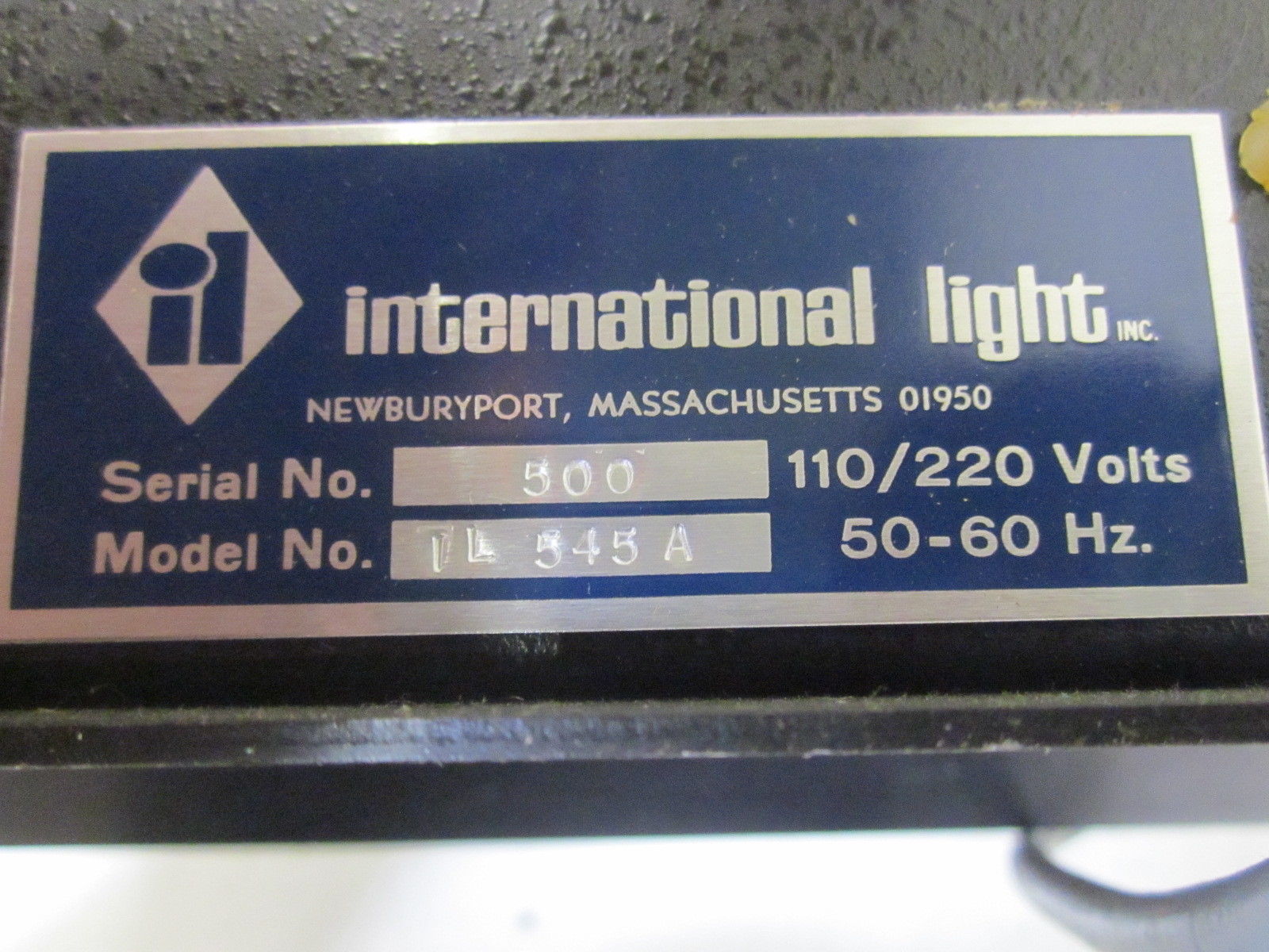 INTERNATIONAL LIGHT INC. TL545A UNMP