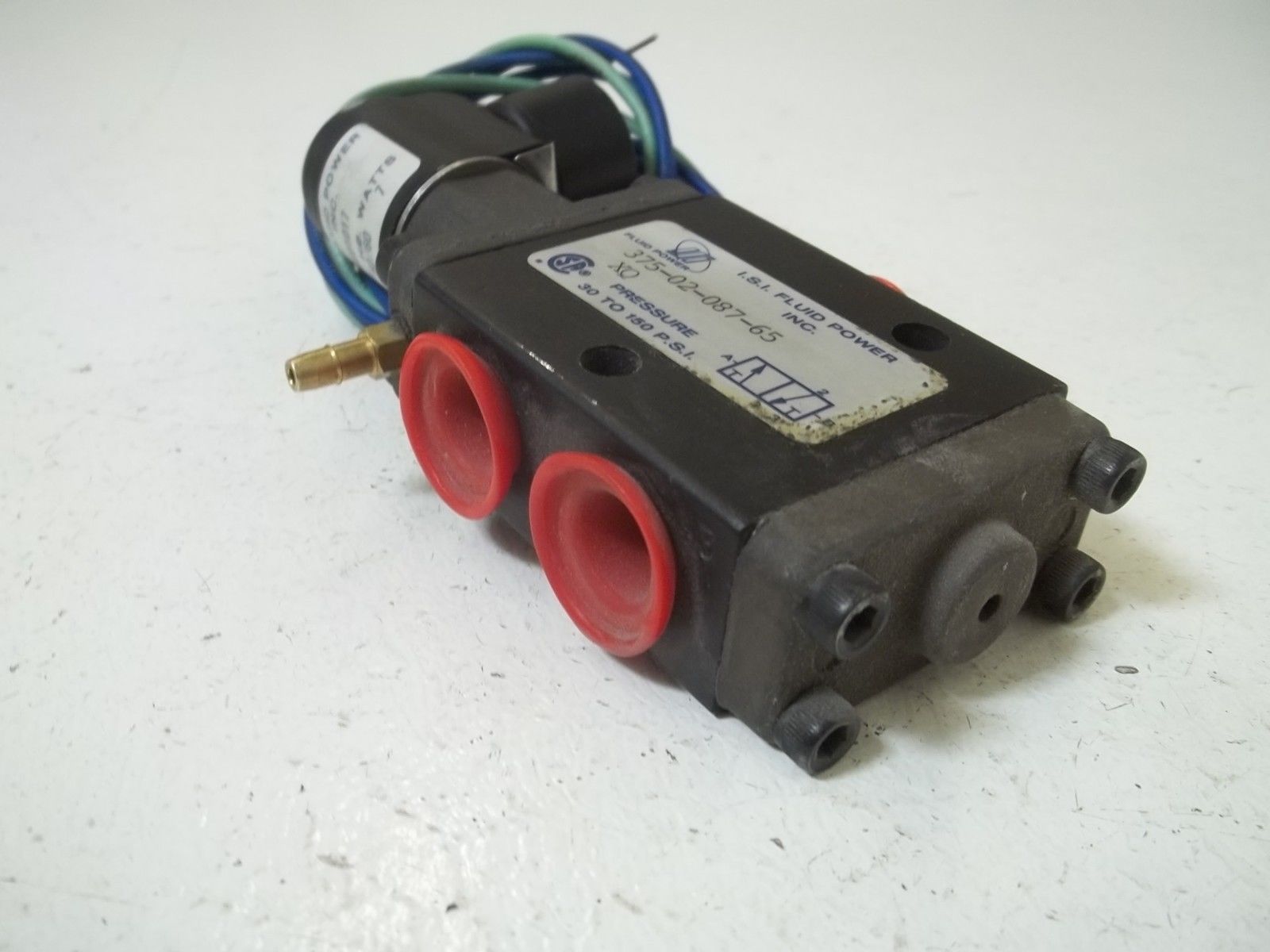 I.S.I. FLUID POWER INC. 375-02-087-65XQ VALVE 30 TO150 PSI UNMP