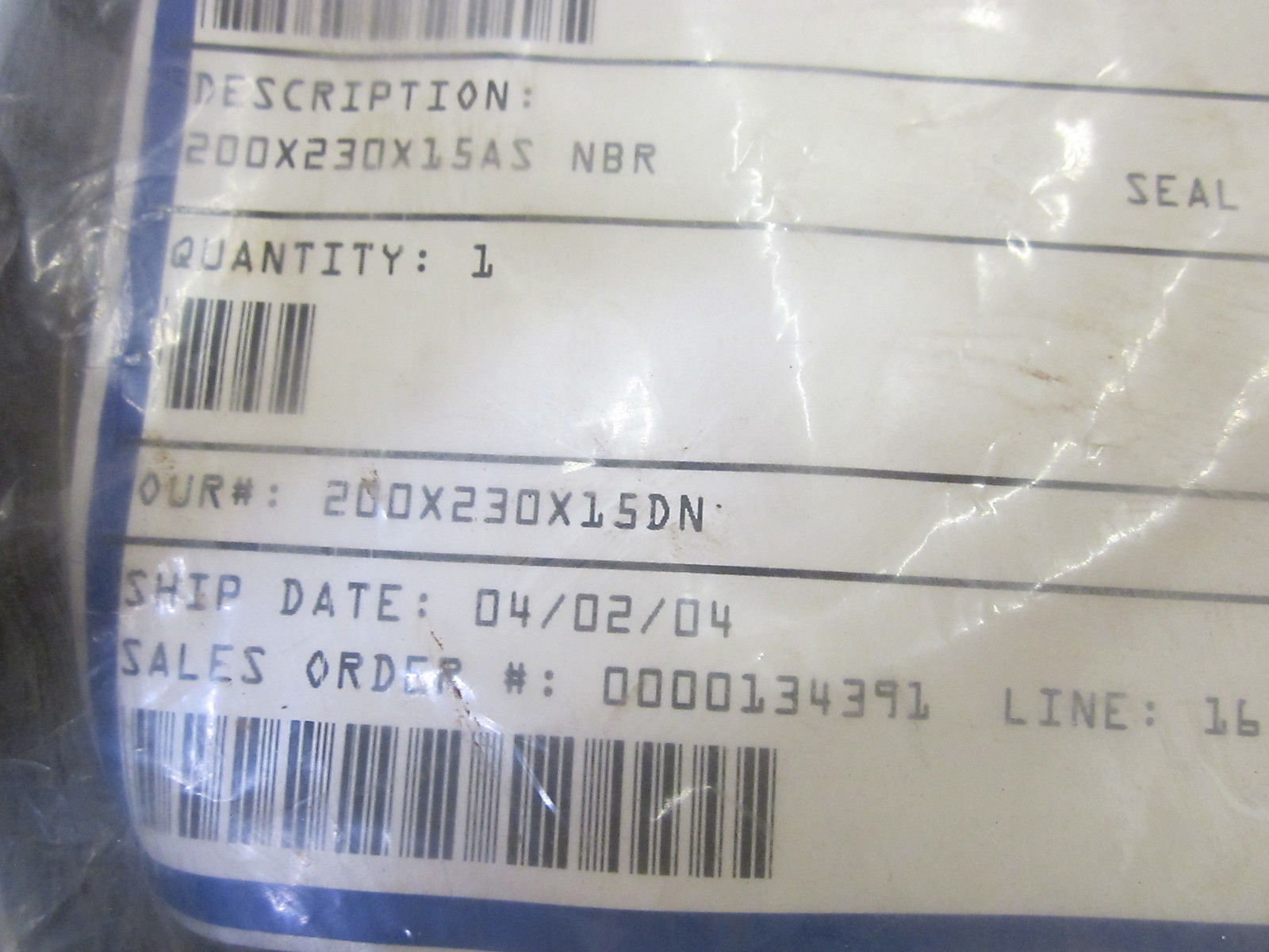 ISP 200X230X15AS NBR SEAL R04706 NSMP