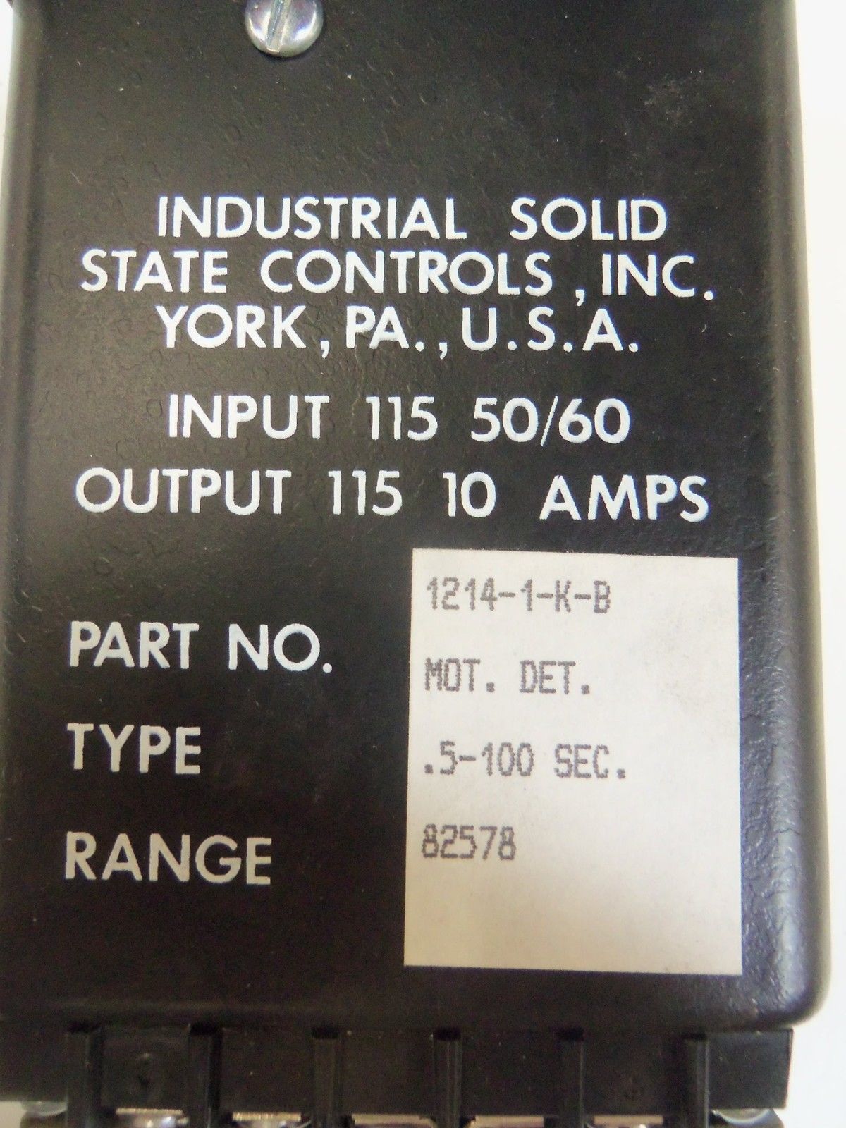 ISSC MOTION DETECTOR 1214-1-K-B UNMP
