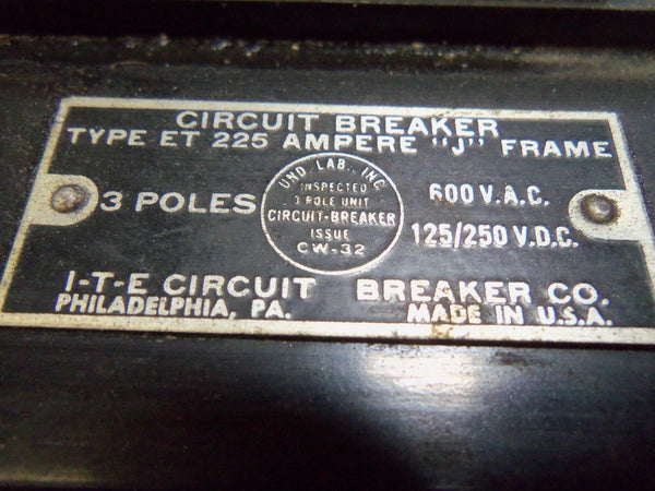 ITE ET5914 CIRCUIT BREAKER UNMP