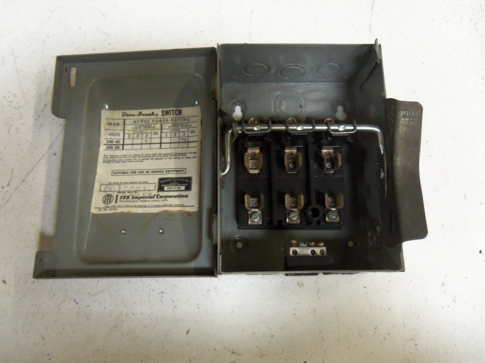 ITE JN-421 SAFETY DISCONNECT SWITCH UNMP
