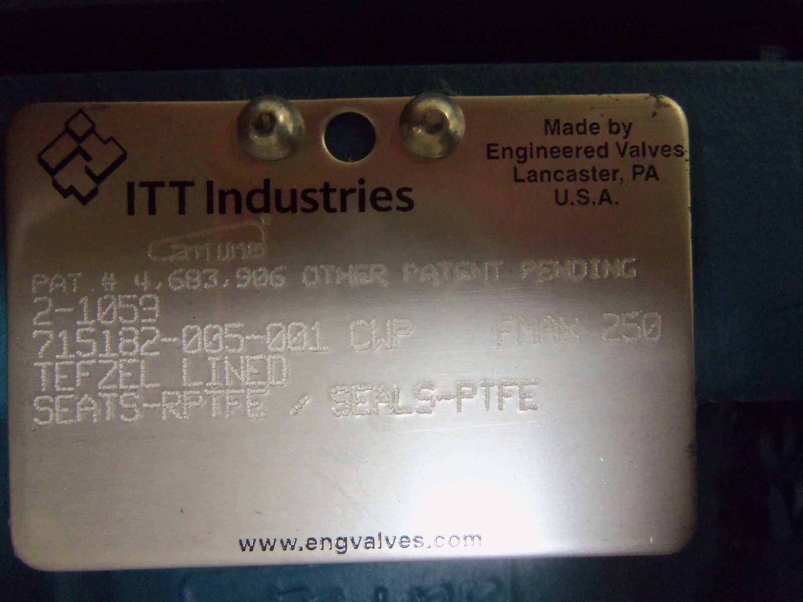 ITT 715182-005-001 VALVE NSMP