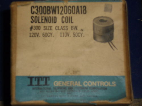 ITT SOLENOID COIL C300BW12060A18 *NEW*