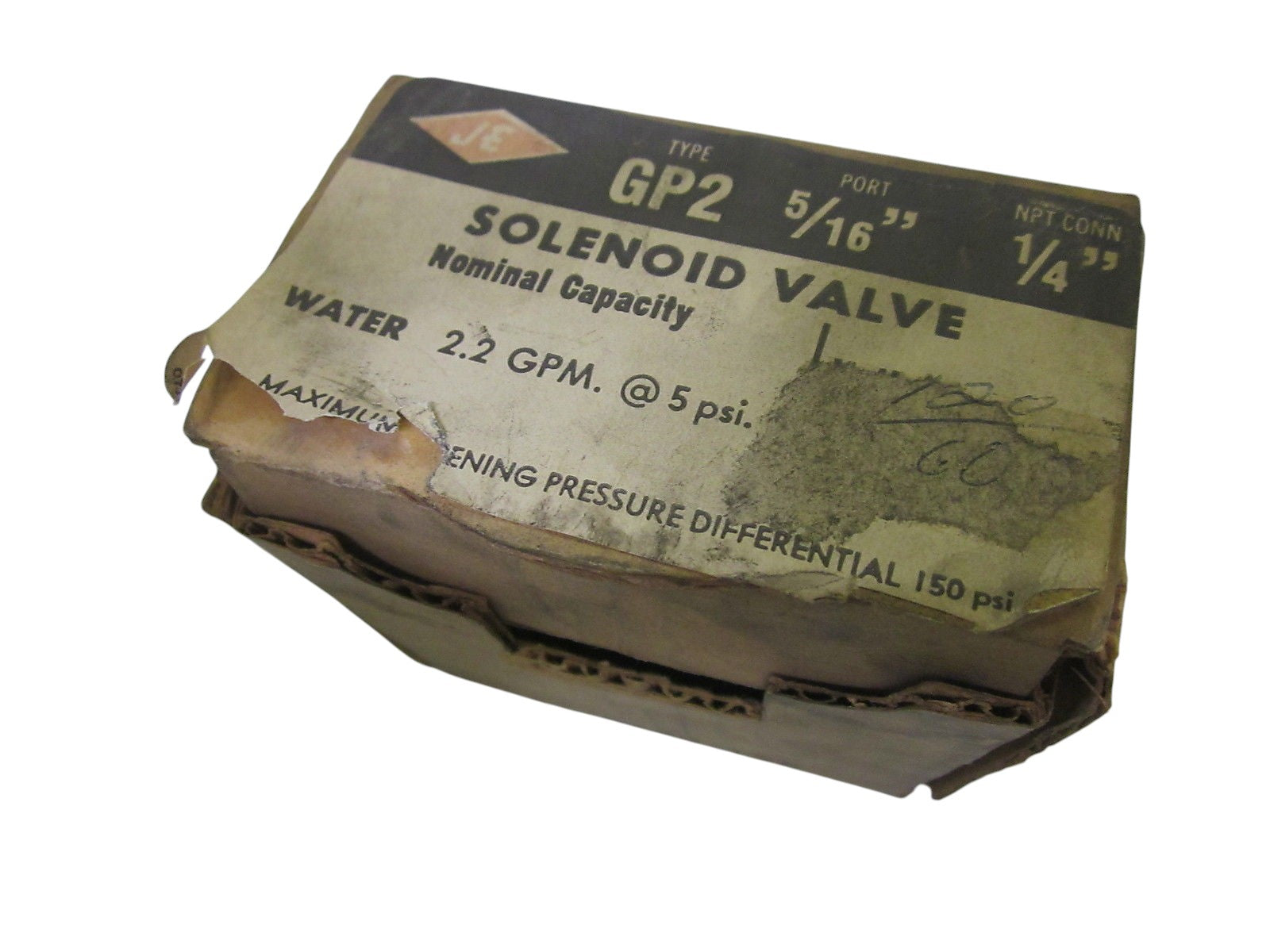 JACKES-EVANS CONTROLS GP2 SOLENOID VALVE 5/16" 1/4" 2.2GPM 5PSI NSMP