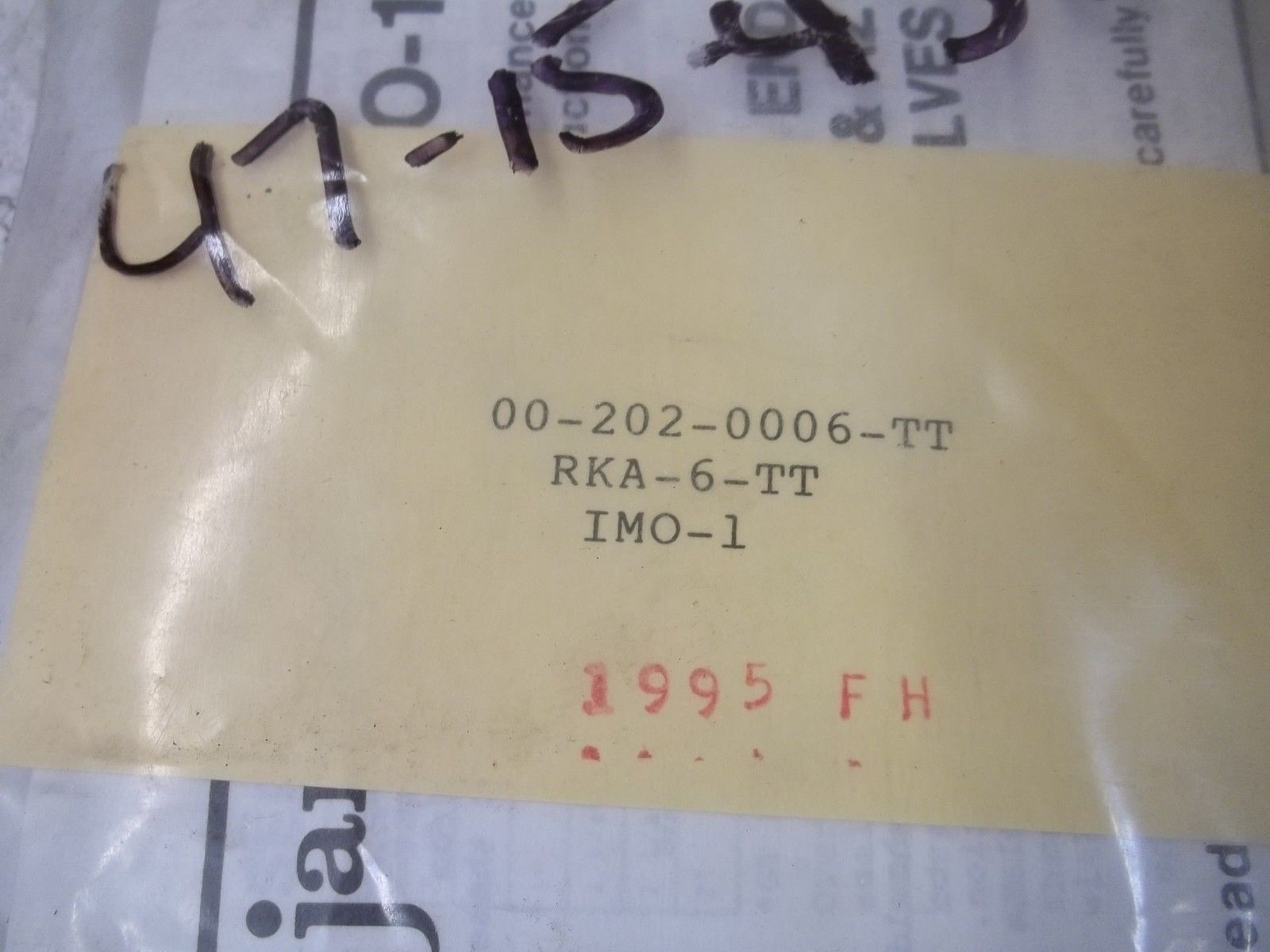 JAMESBURY 00-202-0006-TT FLANGE BALL VALVE REPAIR KIT NSMP
