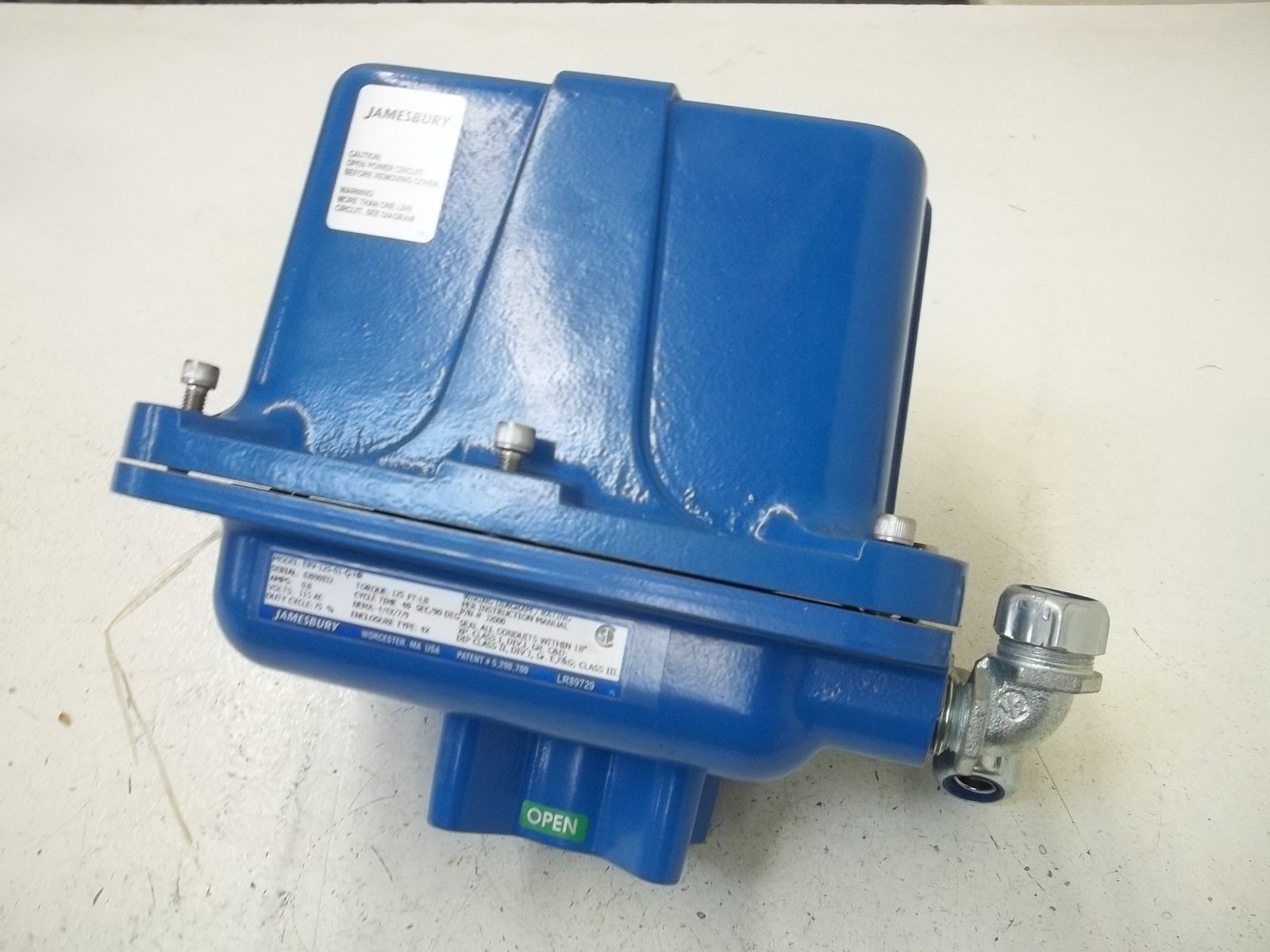 JAMESBURY ERV-125-01-Q-HR ACTUATOR VALVE UNMP