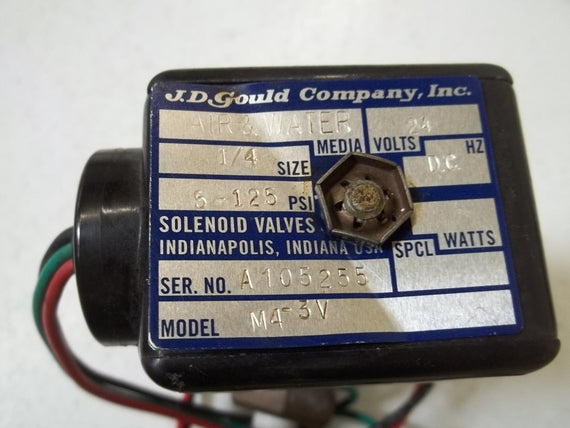 J.D GOULD COMPANY M4-3V SOLENOID VALVE