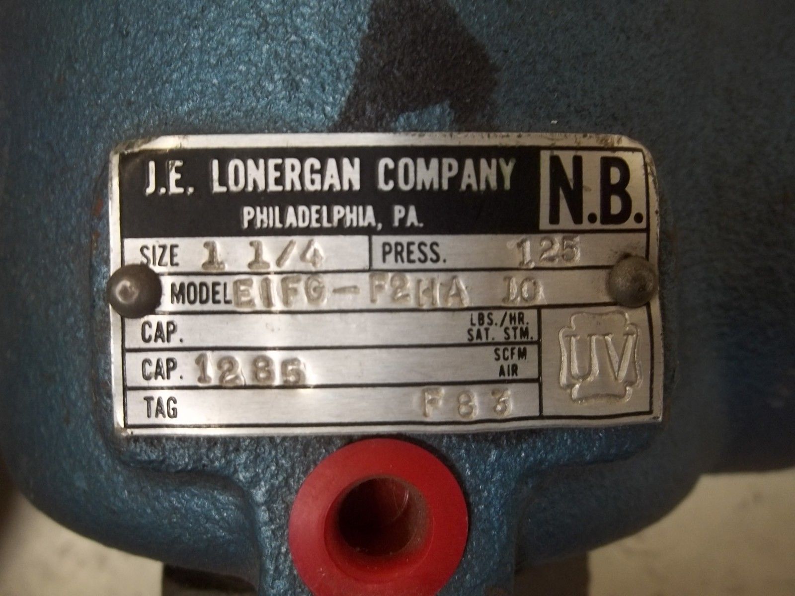 J.E. LONERGAN COMPANY EIFG-F2HA 10  1-1/4" UNMP