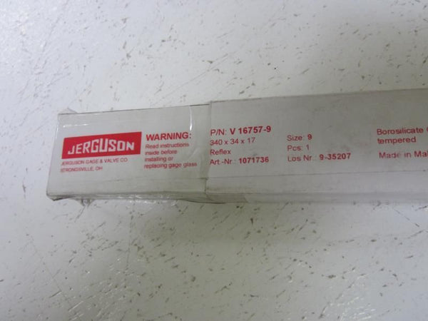 JERGUSON V16757-9 SIZE 9 GLASS GAGE NSMP