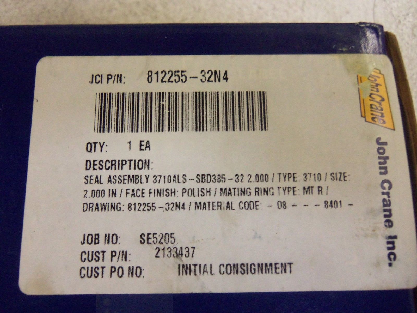 JOHN CRANE 812255-32N4 SEAL ASSEMBLY NSMP