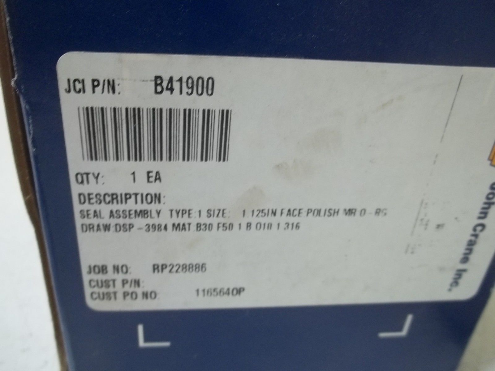 JOHN CRANE B41900 SEAL ASSEMBLY NSMP