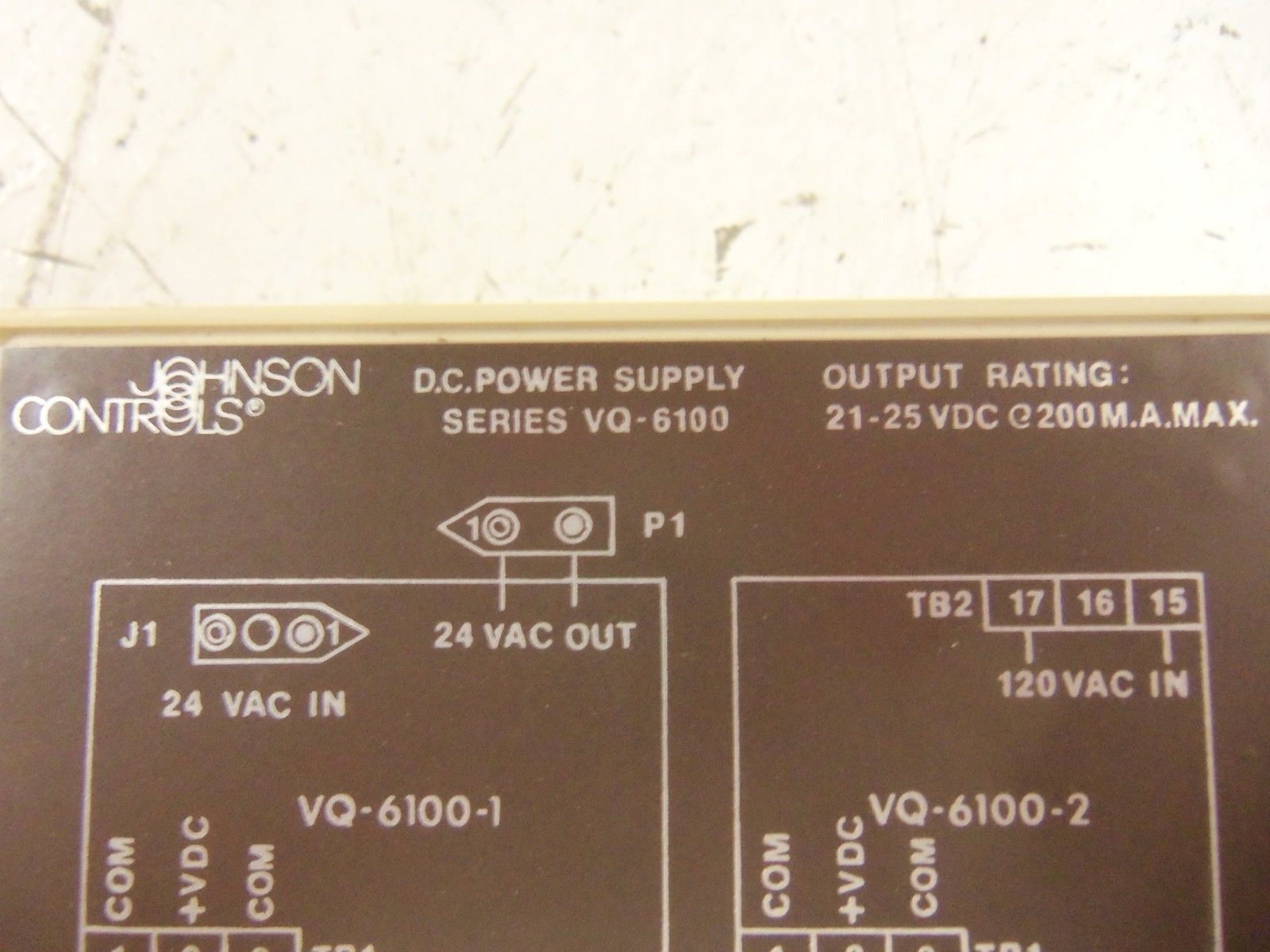 JOHNSON CONTROLS 27-5243-9 POWER SUPPLY NSMP