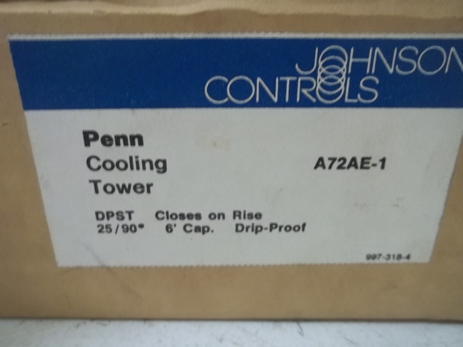 JOHNSON CONTROLS A72AE-1 COOLING TOWER UNMP
