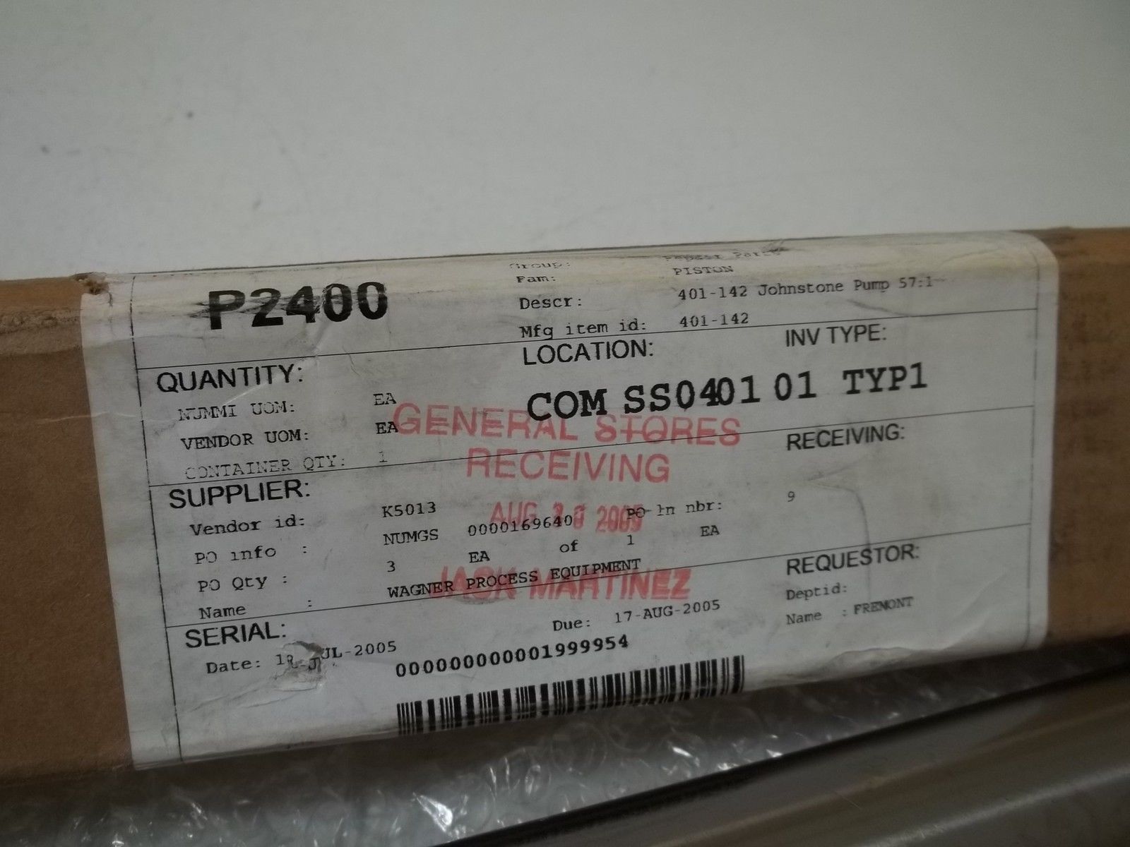 JOHNSTONE PUMP 401-142 NSMP
