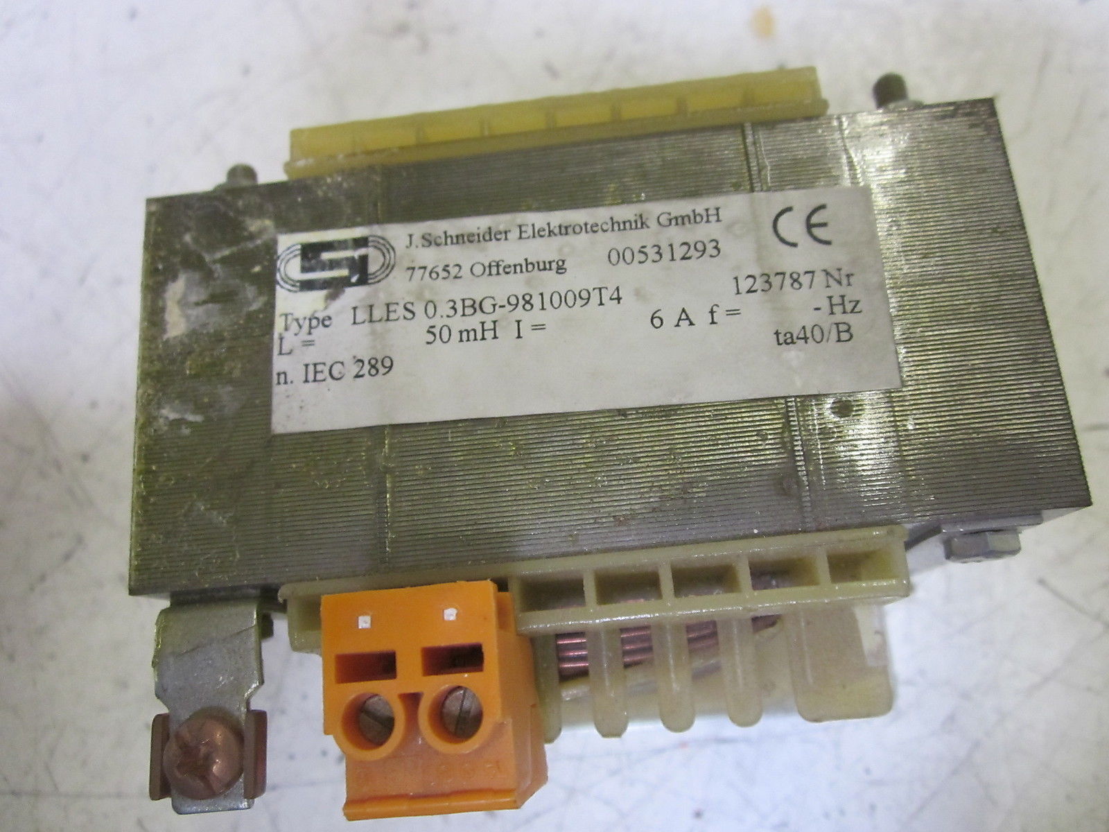 J. SCHNEIDER ELEKTROTECHNIK LLES 0.3BG-981009T4 TRANSFORMER UNMP