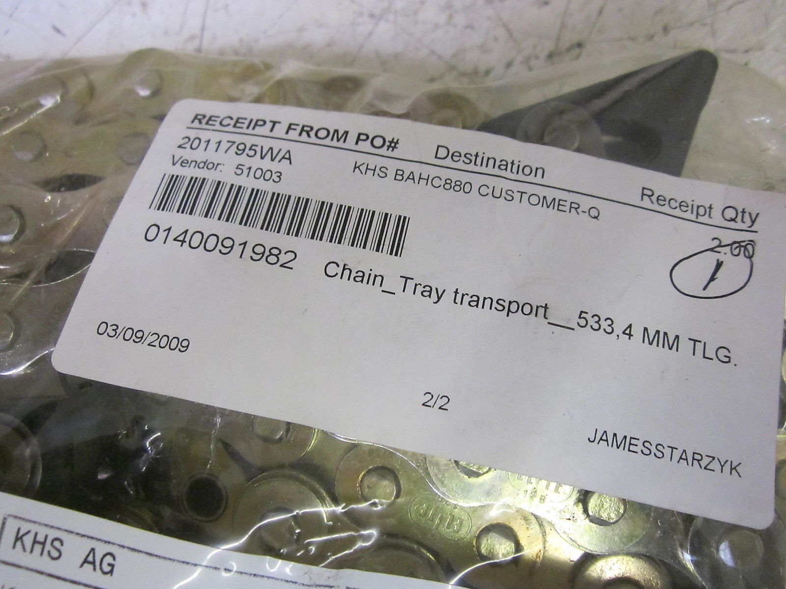 K0140091982 CHAIN  NSMP