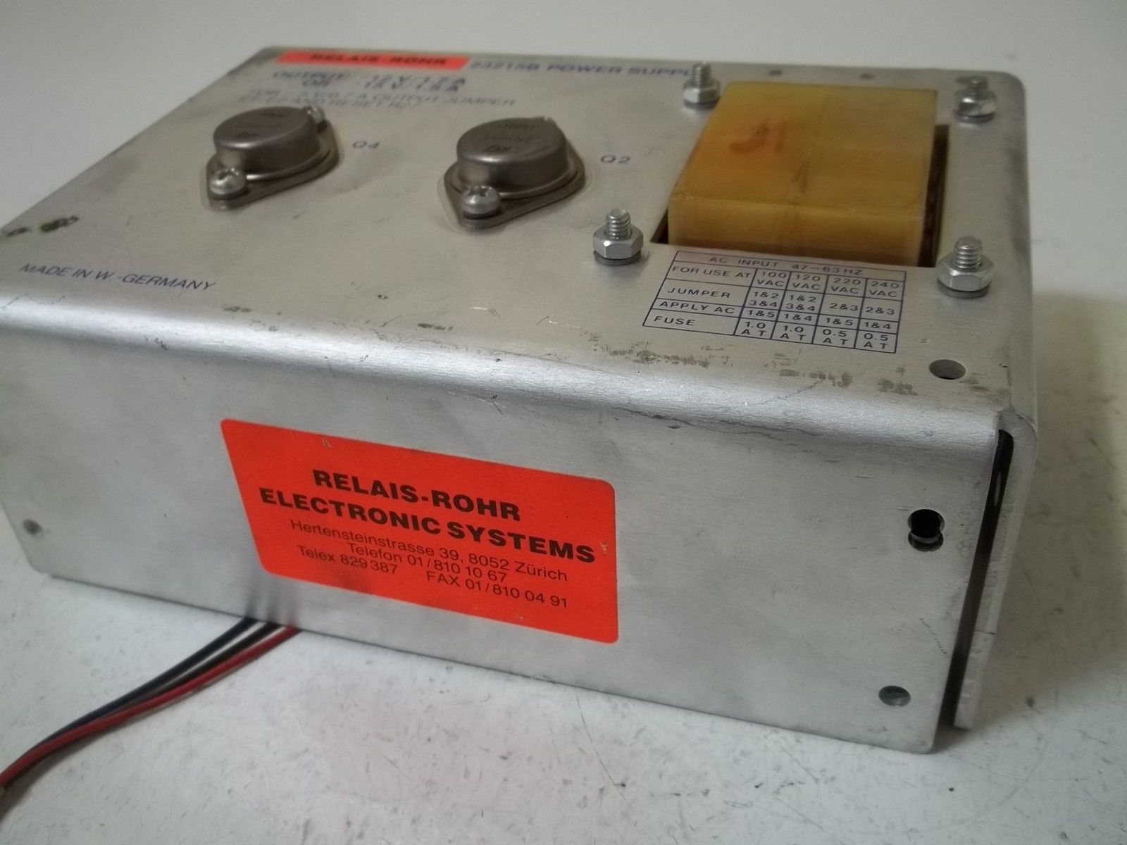 KAYSER 23215B POWER SUPPLY UNMP