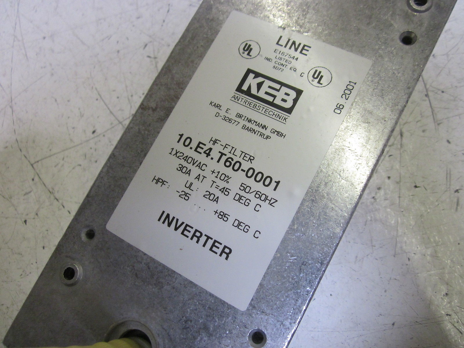 KEB 10.E4.T60-0001 HF-FILTER 30A 240VAC INVERTER NSMP