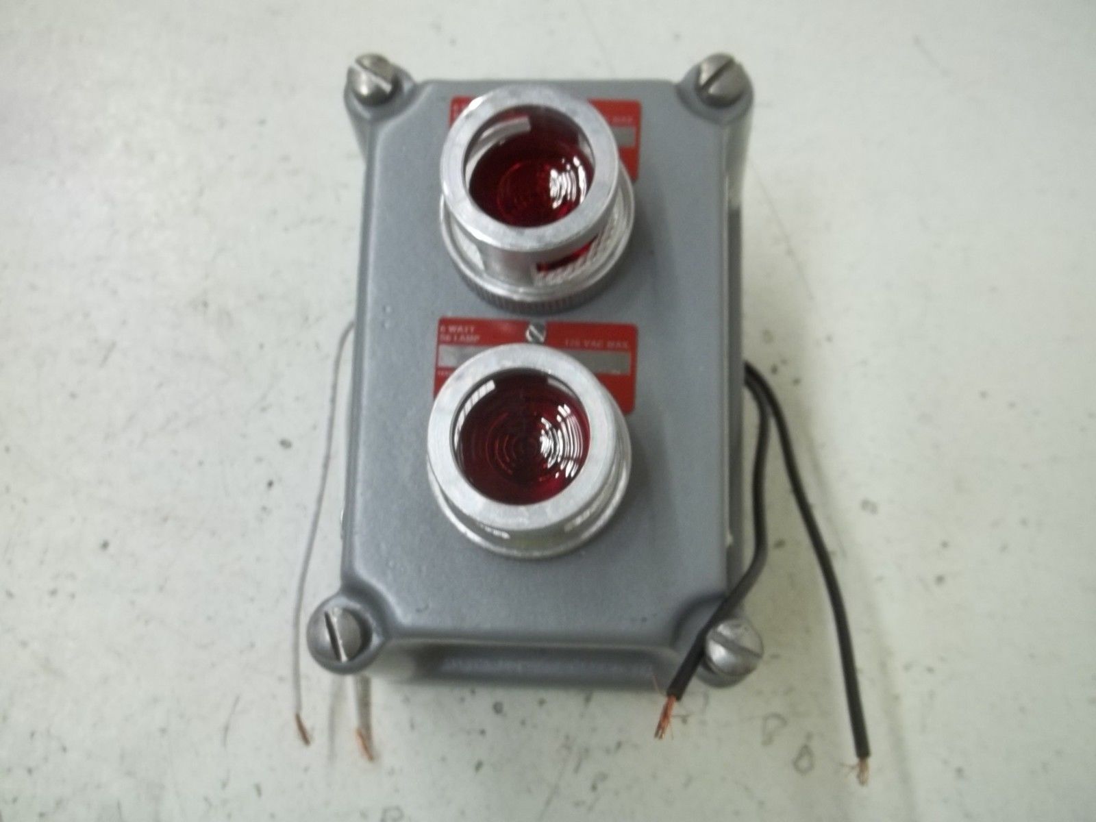 KILLARK FXCS-0B30-RL DOUBLE PILOT LIGHT CONTROL STATION RED LENS NSMP