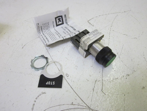KILLARK HUBBELL G021-GZ1B GREEN PUSHBUTTON  NSMP1