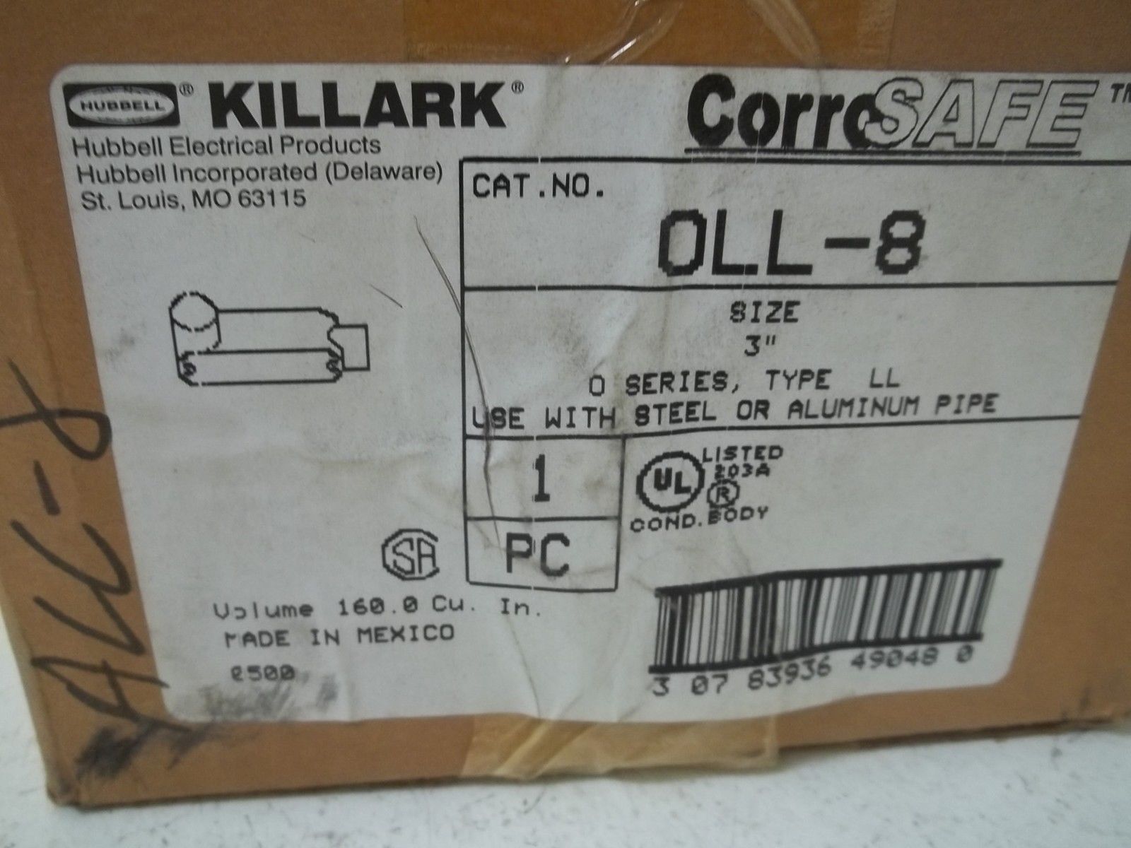 KILLARK OLL-8 3" O SERIES,  TYPE LL NSMP