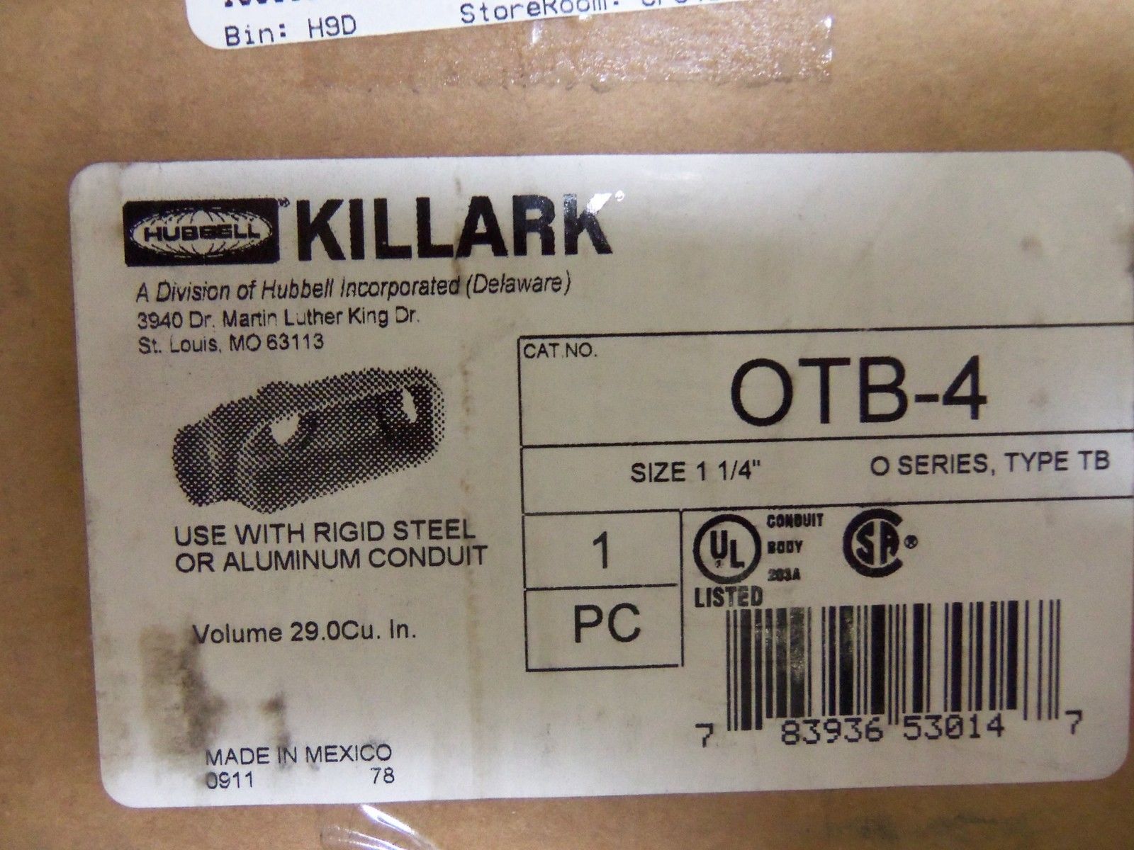 KILLARK OTB-4 CONDUIT NSMP