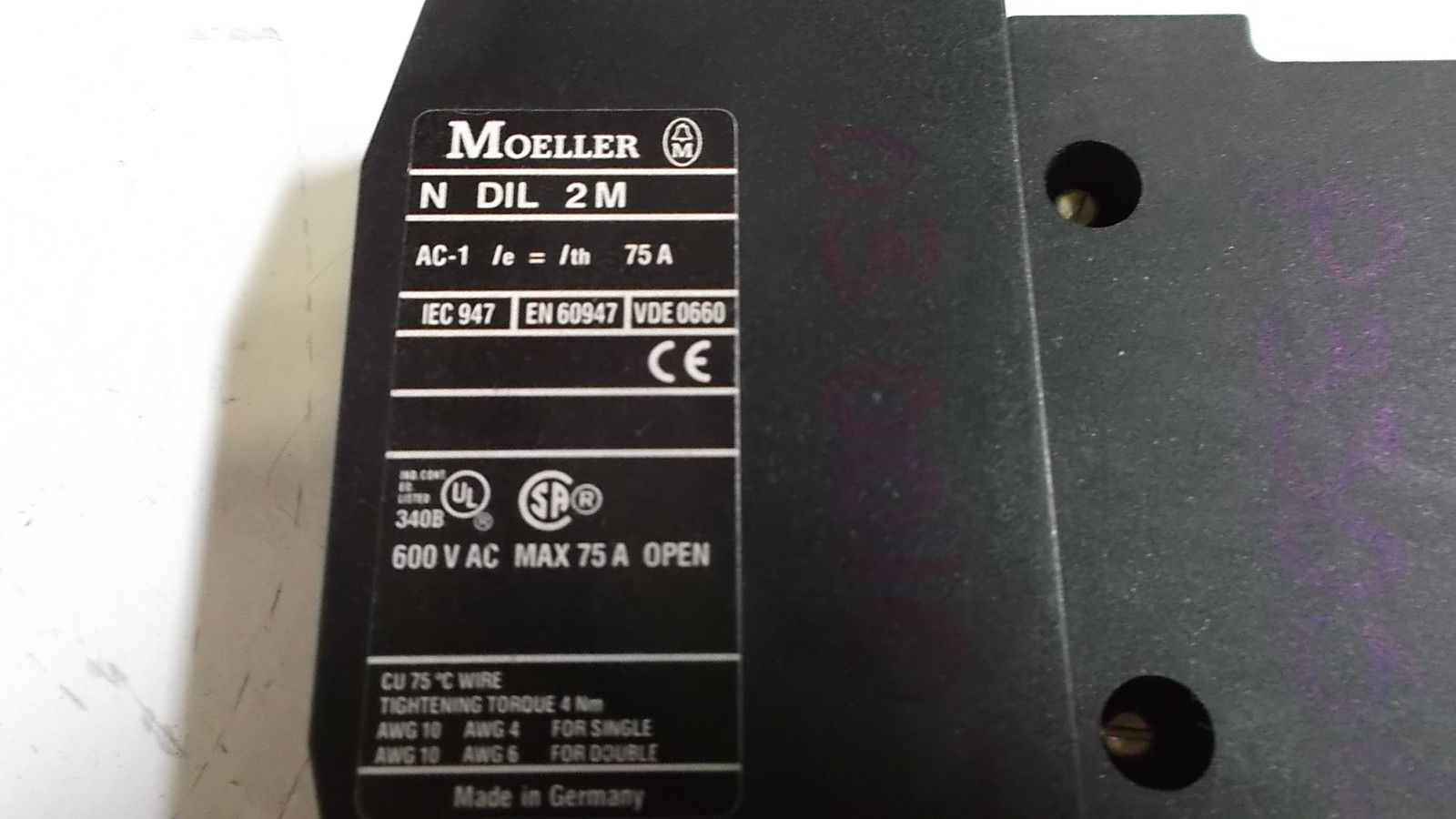 KLOCKNER MOELLER CONDUCTOR NDIL2M UNMP