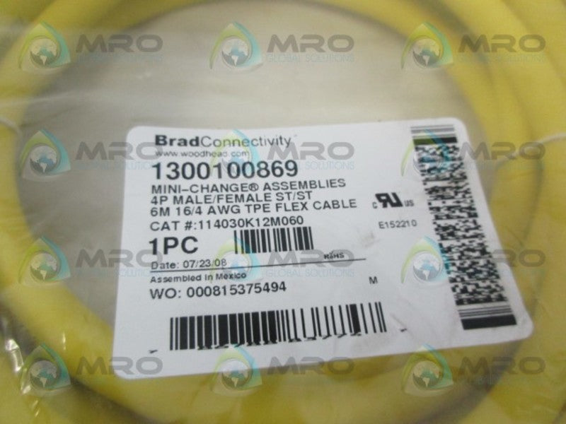 DANIEL WOODHEAD 1300100869 4P MALE /FEMALE STRAIGHT *NEW IN FACTORY BAG*