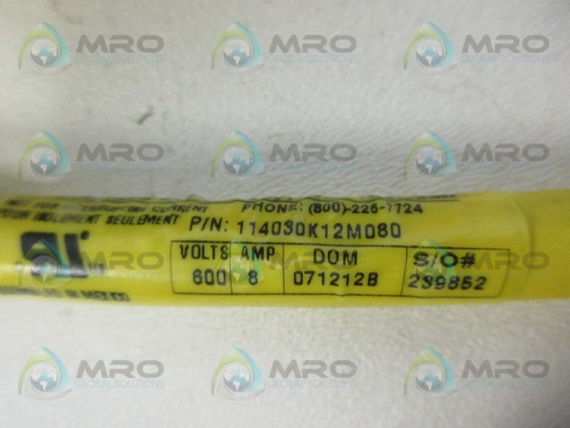 DANIEL WOODHEAD 114030K12M080 4P MALE/FEMALE STAIGHT *NEW NO BOX*