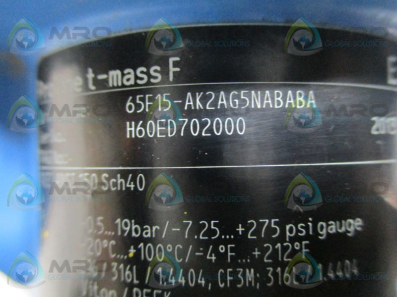 ENDRESS & HAUSER 65F15-AK2AG5NABABA FLOW METER  UNMP