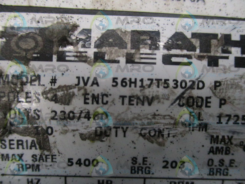 MARATHON ELECTRIC JVA-56H17T5302D-P MOTOR NSNP