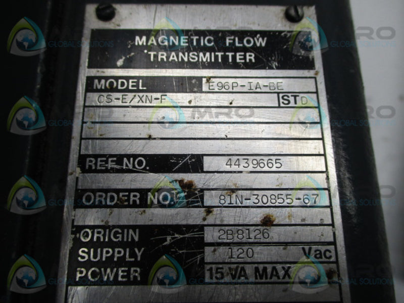 FOXBORO E96P-IA-BECS-E/XN-F MAGNETIC FLOW TRANSMITTER  UNMP