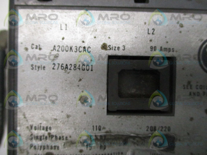 WESTINGHOUSE A200K3CAC STARTER  UNMP