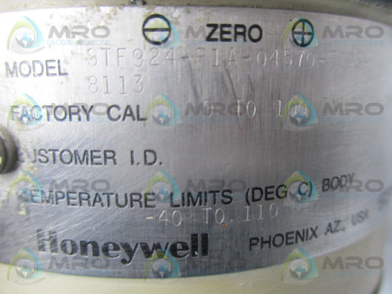 HONEYWELL STF324-RIA-04570-F1D3-8113 PRESSURE TRANSMITTER  UNMP