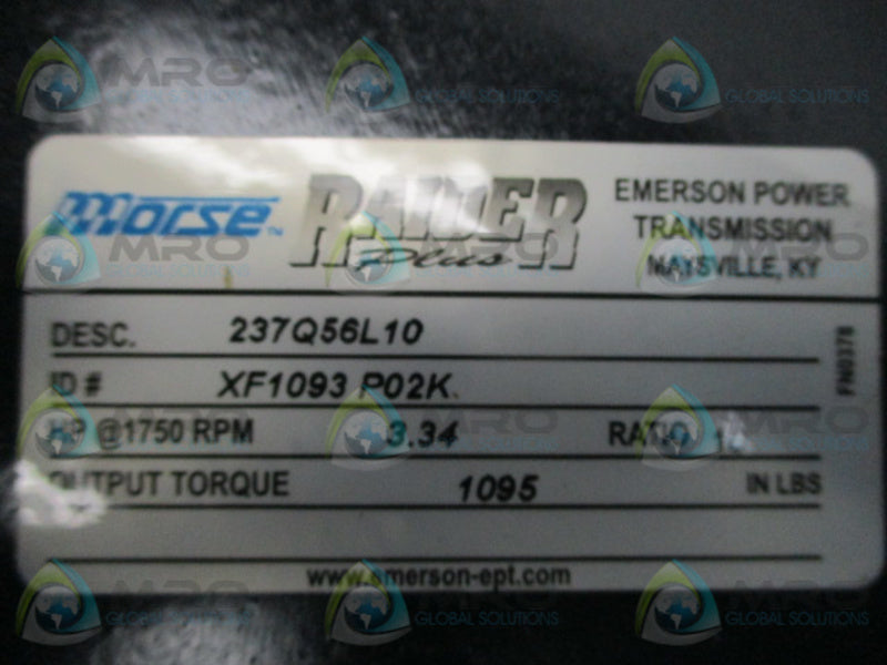 EMERSON 237Q56L10 WORM GEAR REDUCER RATIO 10  NSNP