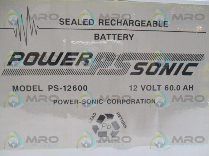 POWER SONIC PS-12600 SEALED RECHARGEABLE BATTERY  NSNP