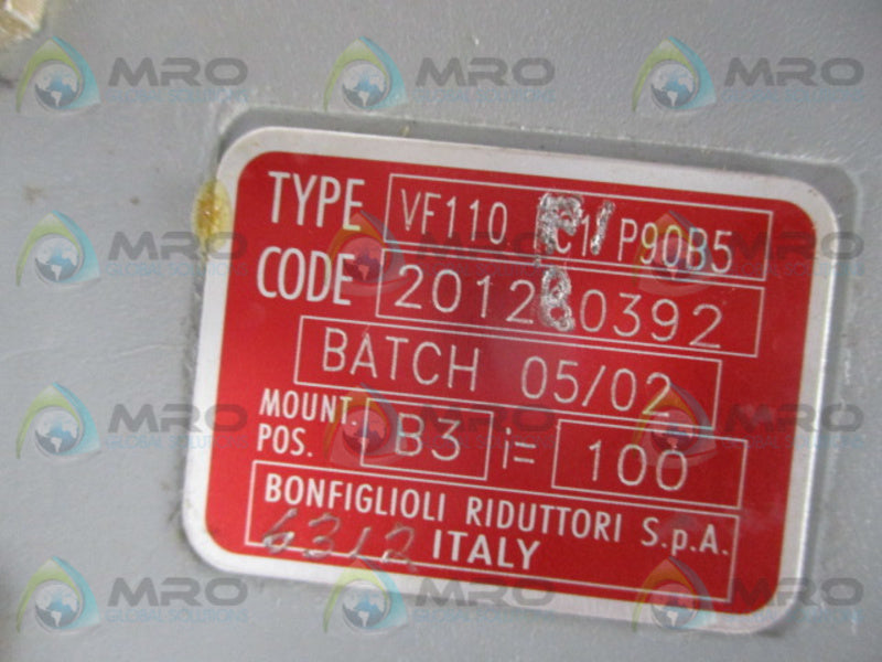 BONGIFLIOLI VF110-HC1-P90B5 SPEED REDUCER   NSNP