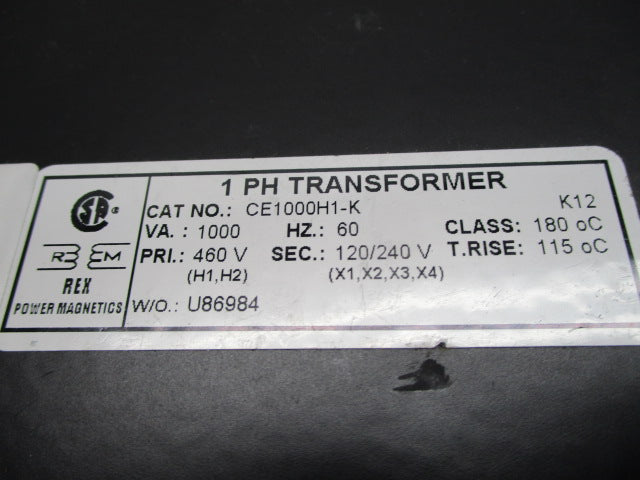 REX CE1000H1-K TRANSFORMER  NSMP