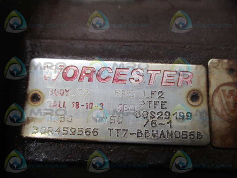 WORCESTER 50/6-1 BALL VALVE (AS PICTURED)  UNMP